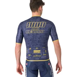Castelli Wolfpack 1000 Victory Fietsshirt met Korte Mouwen Heren - belgian blue/gold 424