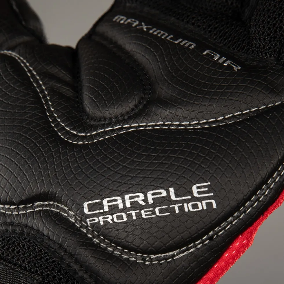 Chiba Cool Air Handschoenen met Korte Vingers - rood
