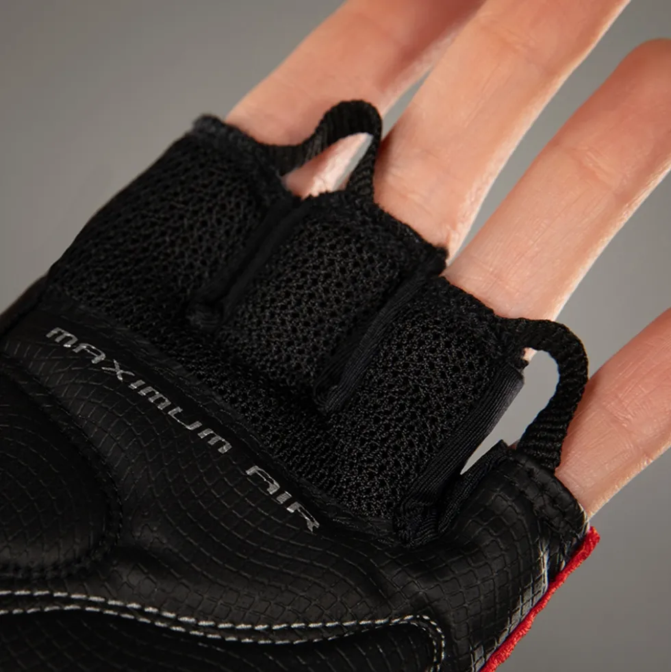 Chiba Cool Air Handschoenen met Korte Vingers - rood