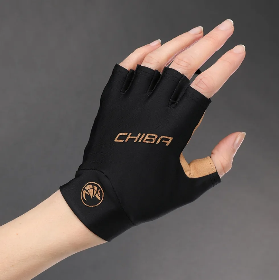Chiba Eco Pro Handschoenen met Korte Vingers - zwart