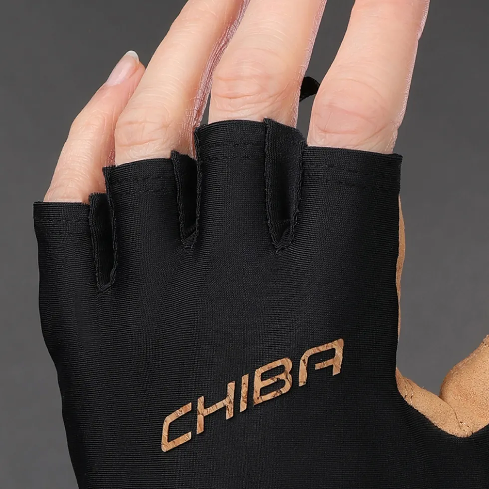 Chiba Eco Pro Handschoenen met Korte Vingers - zwart