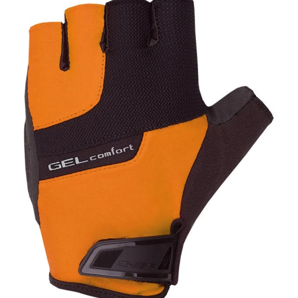 Chiba Gel Comfort Handschoenen met Korte Vingers - zwart/oranje