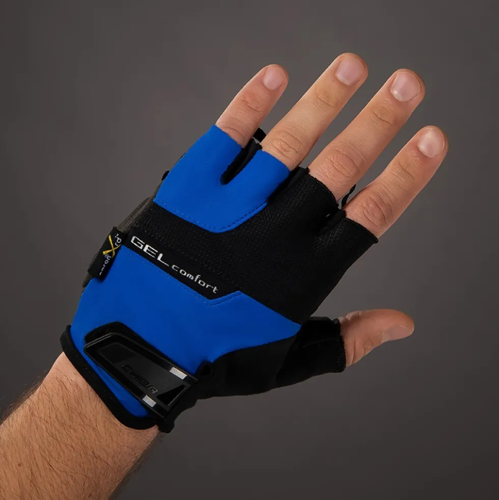 Chiba Gel Comfort Handschoenen met Korte Vingers - zwart/oranje