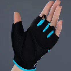 Chiba Gel Handschoenen met Korte Vingers Dame - zwart/turquoise