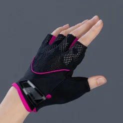 Chiba Gel Handschoenen met Korte Vingers Dame - zwart/roze