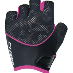 Chiba Gel Handschoenen met Korte Vingers Dame - zwart/roze