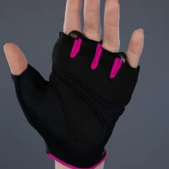 Chiba Gel Handschoenen met Korte Vingers Dame - zwart/roze