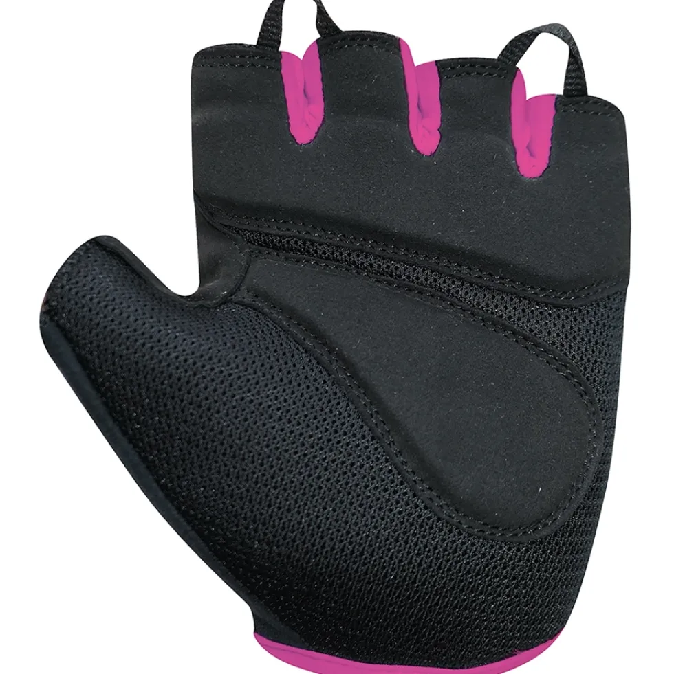 Chiba Gel Handschoenen met Korte Vingers Dame - zwart/roze