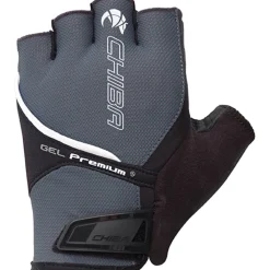 Chiba Gel Premium Handschoenen met Korte Vingers - dark grey
