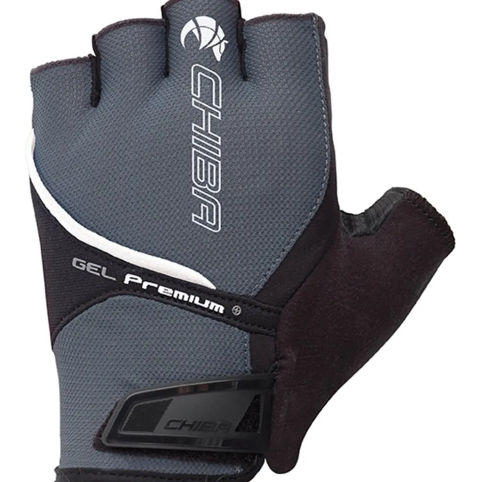 Chiba Gel Premium Handschoenen met Korte Vingers - dark grey