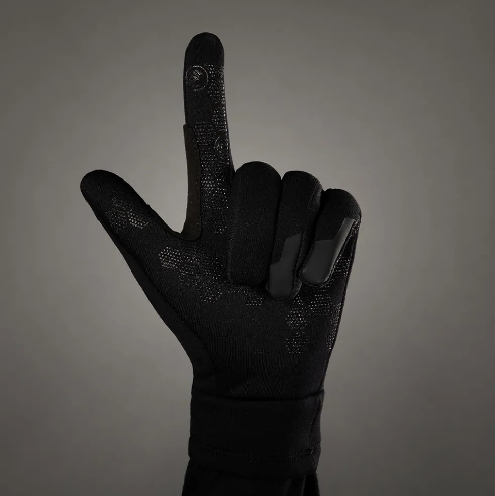 Chiba Polarfleece Fietshandschoenen - zwart