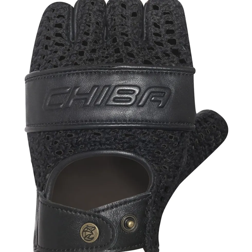 Chiba Pure Nature Handschoenen met Korte Vingers - black/black