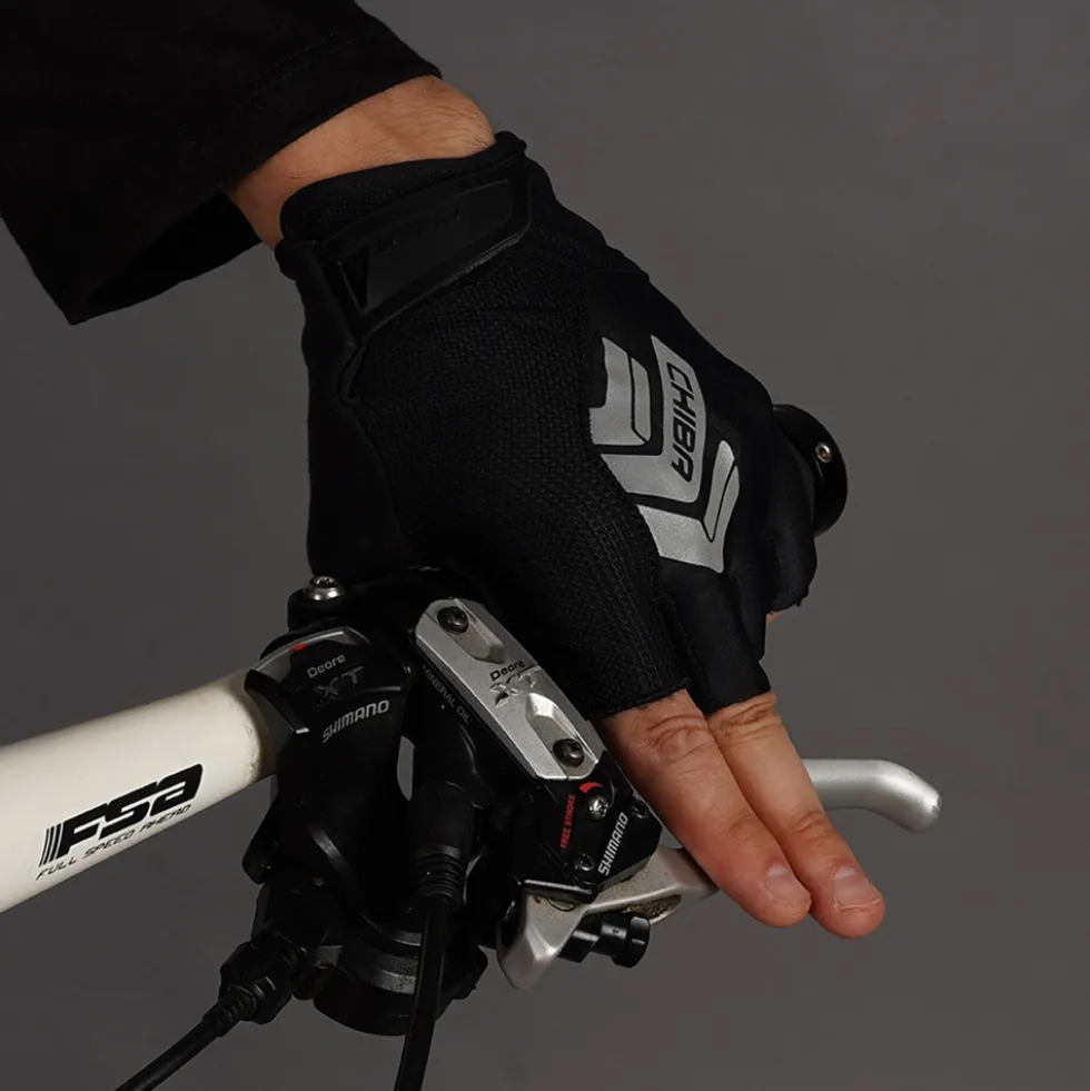 Chiba Reflex II Handschoenen met Korte Vingers - zwart