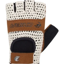 Chiba Retro Handschoenen met Korte Vingers - beige/bruin