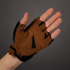 Chiba Retro Handschoenen met Korte Vingers - zwart/bruin