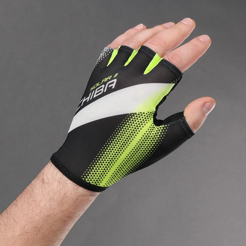 Chiba Solar II Handschoenen met Korte Vingers - black/neon yellow