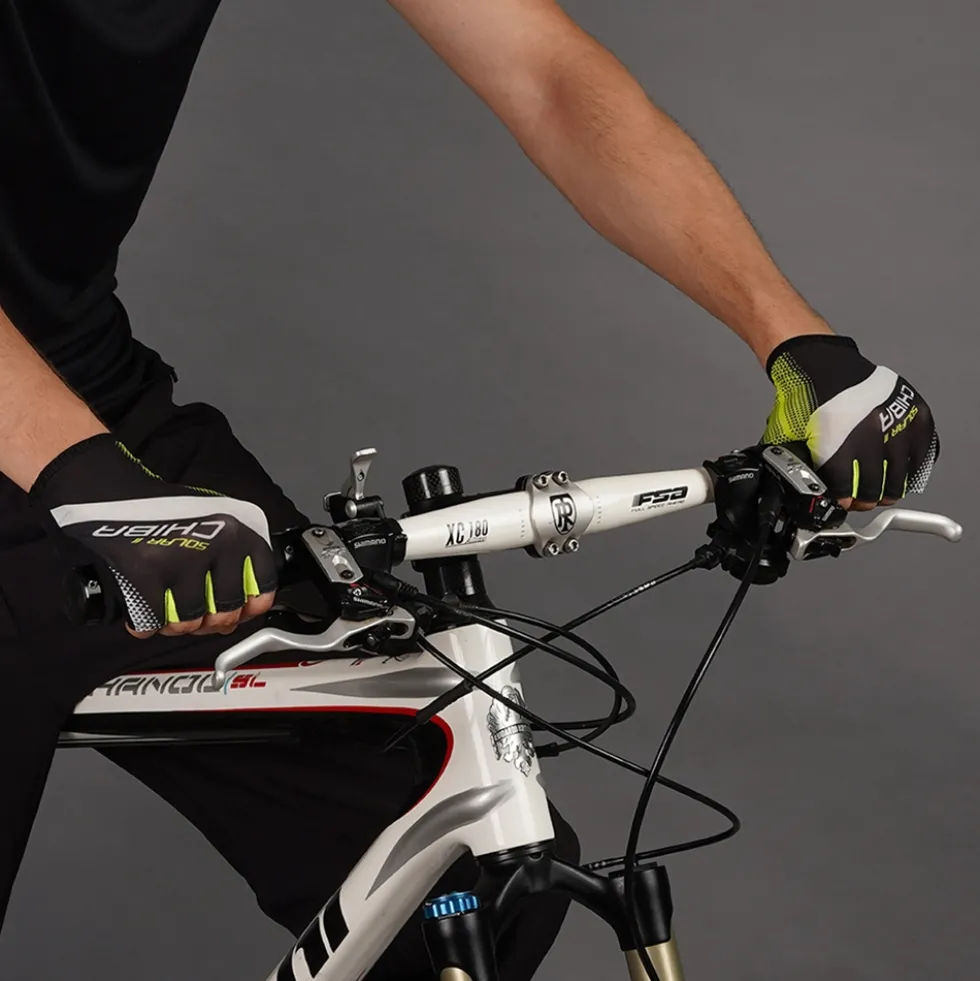 Chiba Solar II Handschoenen met Korte Vingers - black/neon yellow