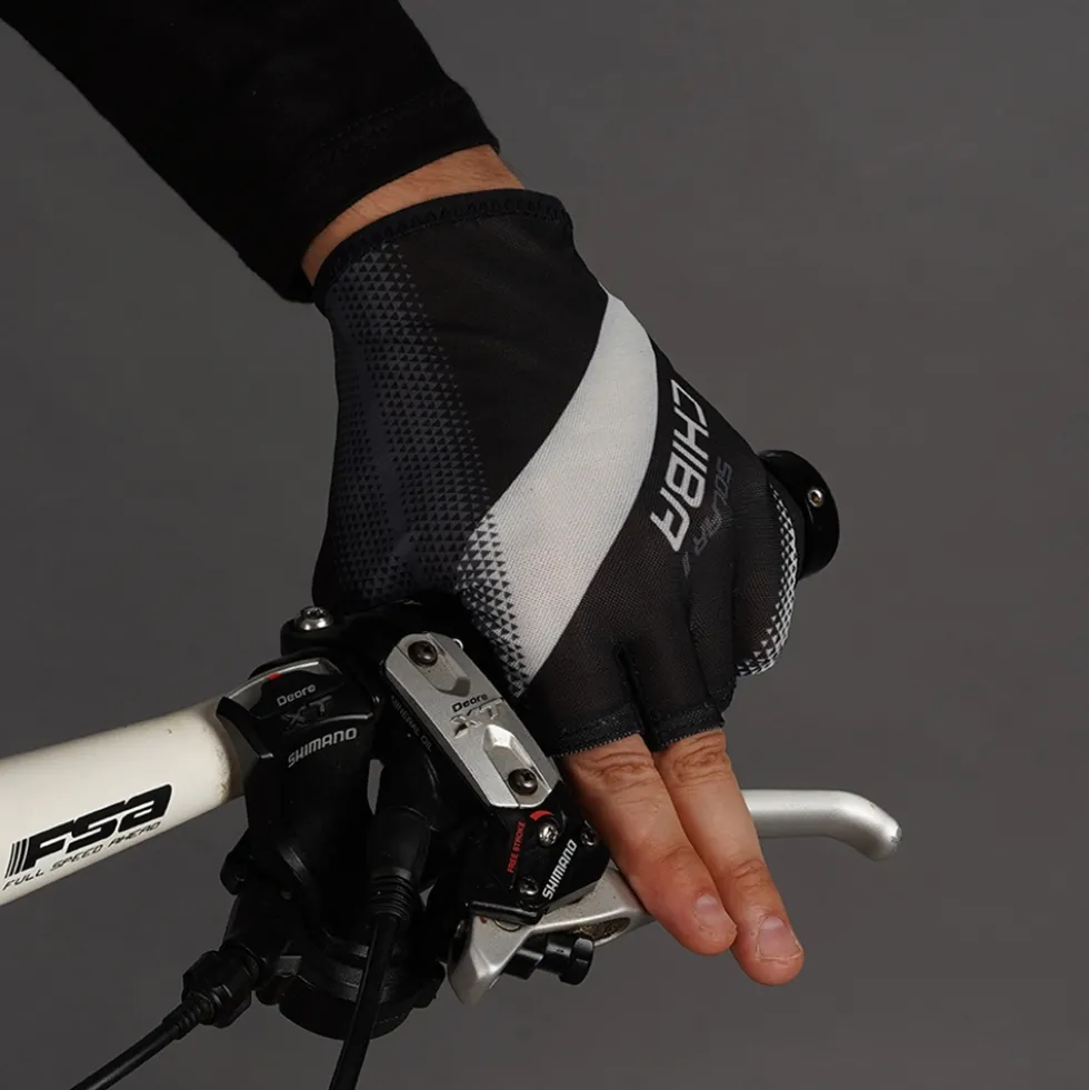 Chiba Solar II Handschoenen met Korte Vingers - zwart/rood