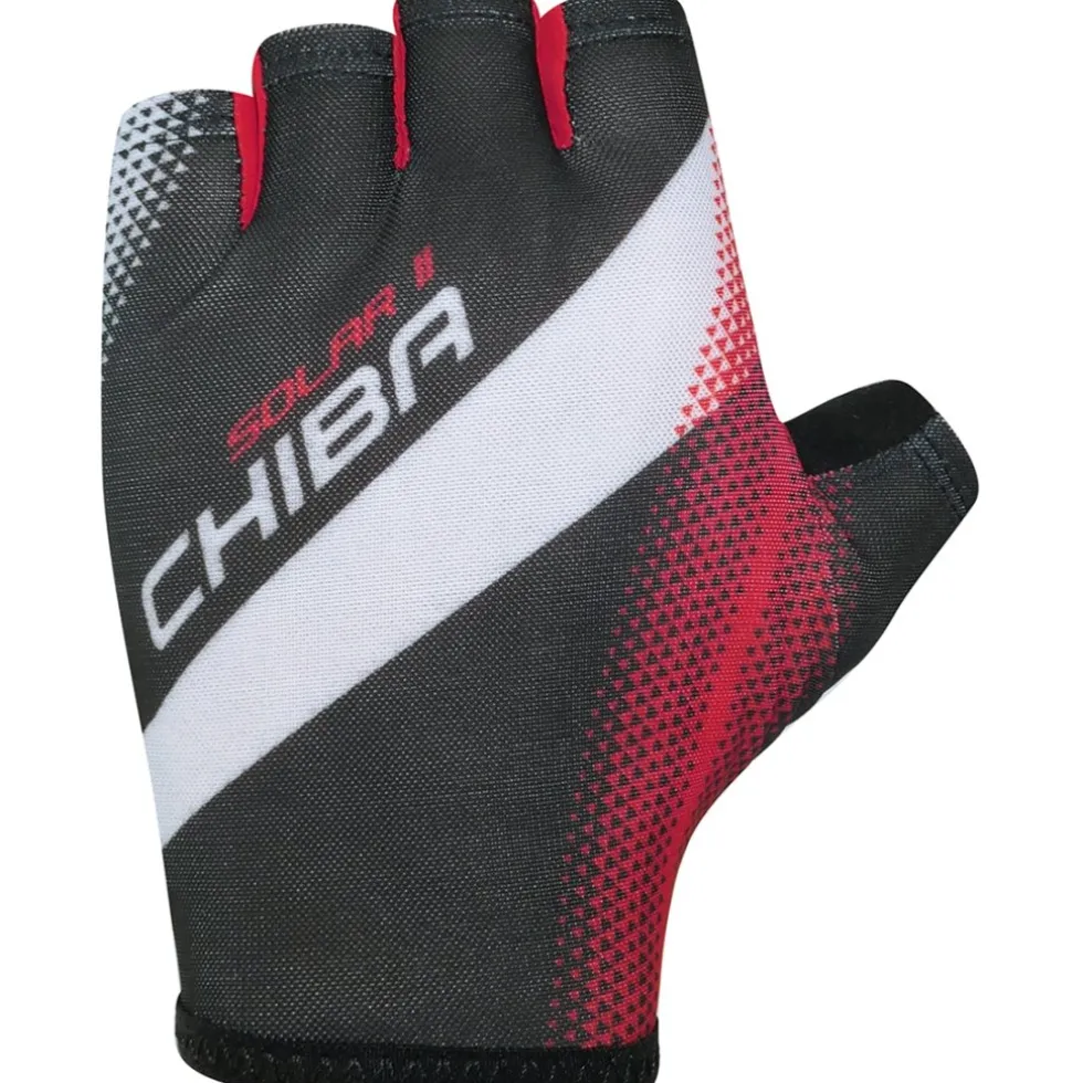 Chiba Solar II Handschoenen met Korte Vingers - zwart/rood