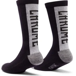 CHROME Merino Crew Sokken - Black / Reflective