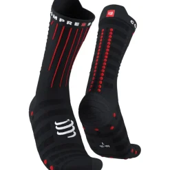 Compressport Aero Compressiesokken - zwart/rood