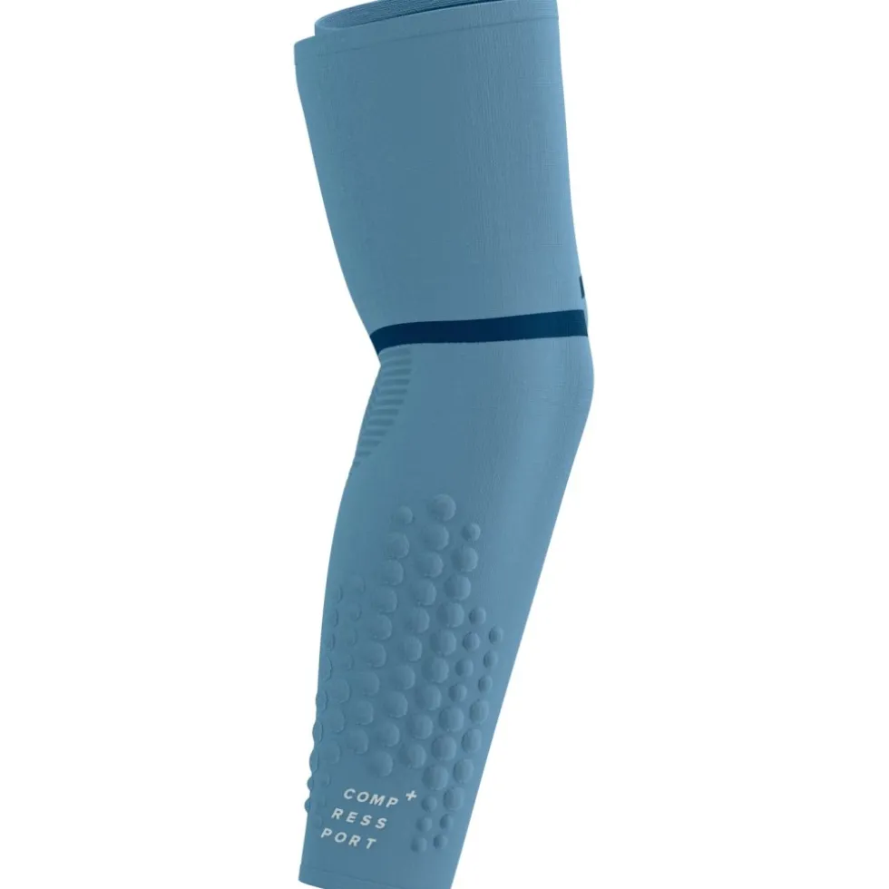 Compressport ArmForce Ultralight Compressie Armwarmers - denim/white reflective