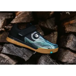 Crankbrothers Mallet BOA® MTB-Schoenen - Swirl Limited Edition - zwart/blauw/gum