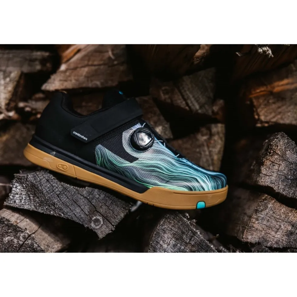 Crankbrothers Mallet BOA® MTB-Schoenen - Swirl Limited Edition - zwart/blauw/gum