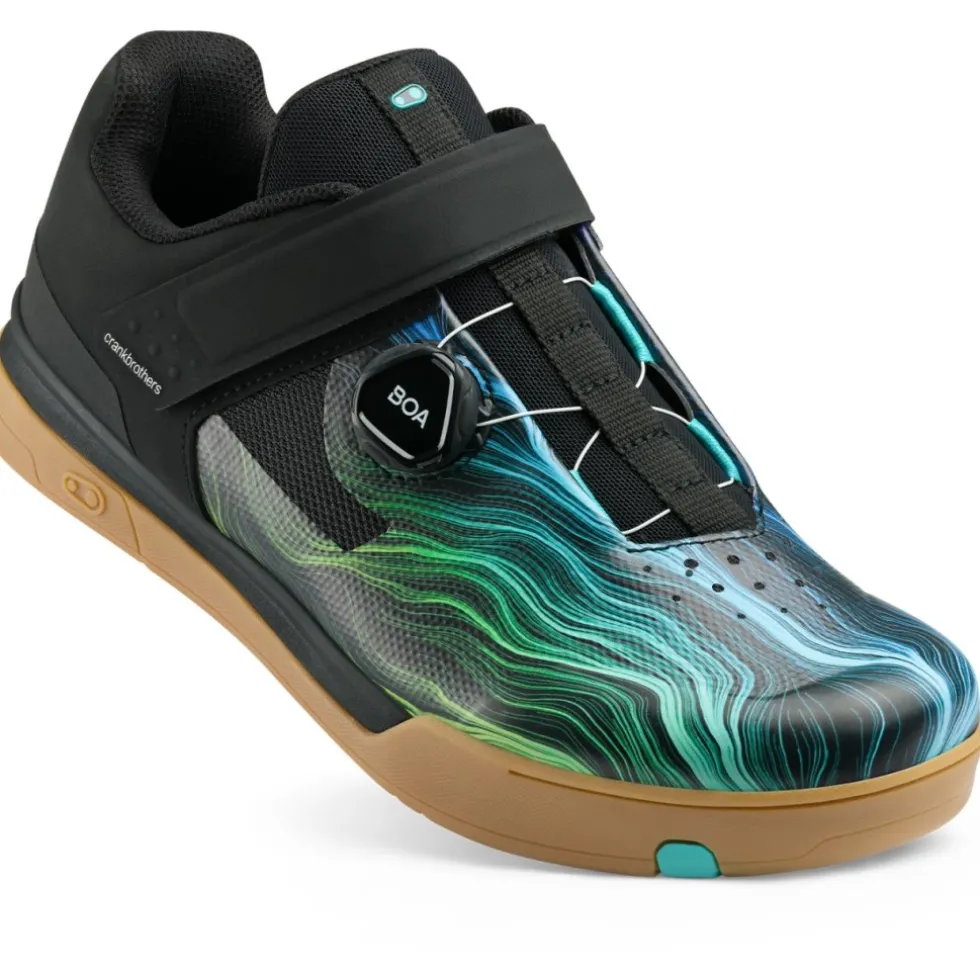 Crankbrothers Mallet BOA® MTB-Schoenen - Swirl Limited Edition - zwart/blauw/gum