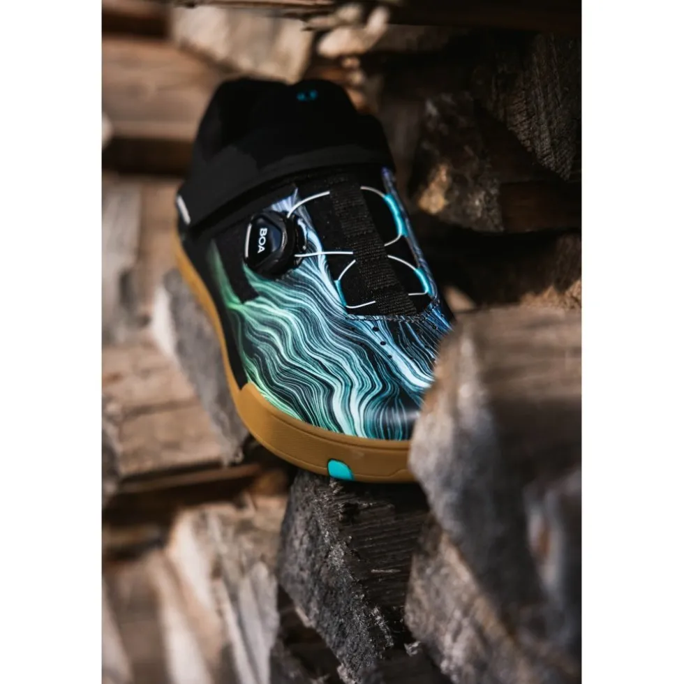 Crankbrothers Mallet BOA® MTB-Schoenen - Swirl Limited Edition - zwart/blauw/gum