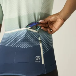 Dare 2b Lightning Fietsjersey dames - YTW GrnGrdntprnt