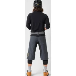 Dirtlej Mountee 3/4 Shirt Heren - steelblue/lime