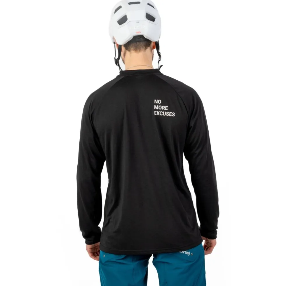 Dirtlej Mountee Long MTB Shirt Heren - zwart