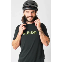 Dirtlej Mountee T-Shirt Heren - dark gray/lime