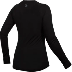 Endura BaaBaa Blend Baselayer met Lange Mouwen Dames - zwart