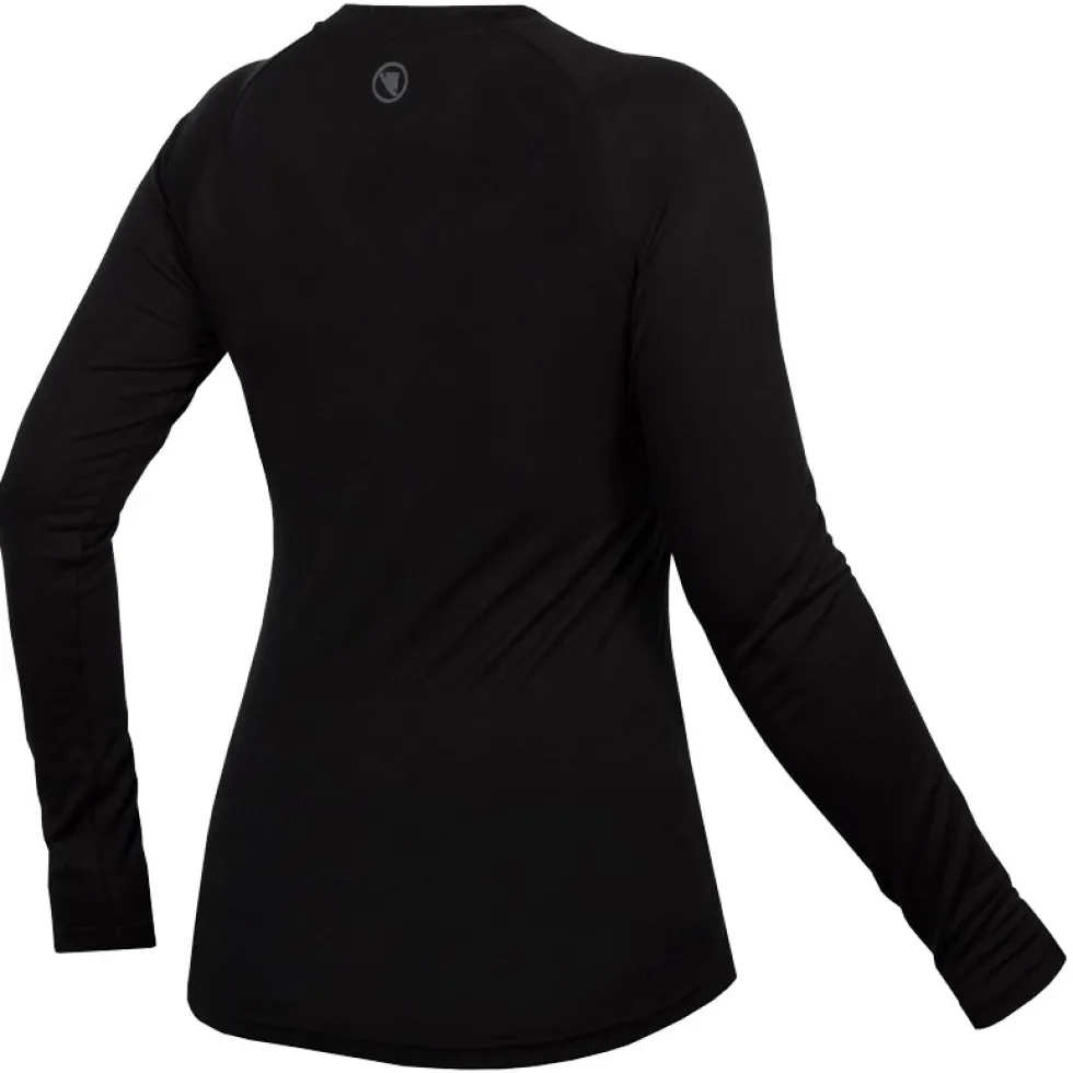 Endura BaaBaa Blend Baselayer met Lange Mouwen Dames - zwart