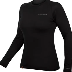 Endura BaaBaa Blend Baselayer met Lange Mouwen Dames - zwart