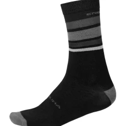 Endura BaaBaa Merino Stripe Sokken Middellang - matt black