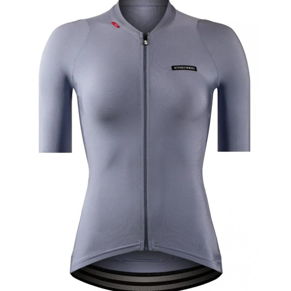 Etxeondo Alda Metálica Fietsshirt met Korte Mouwen Dames - Pearl Gray