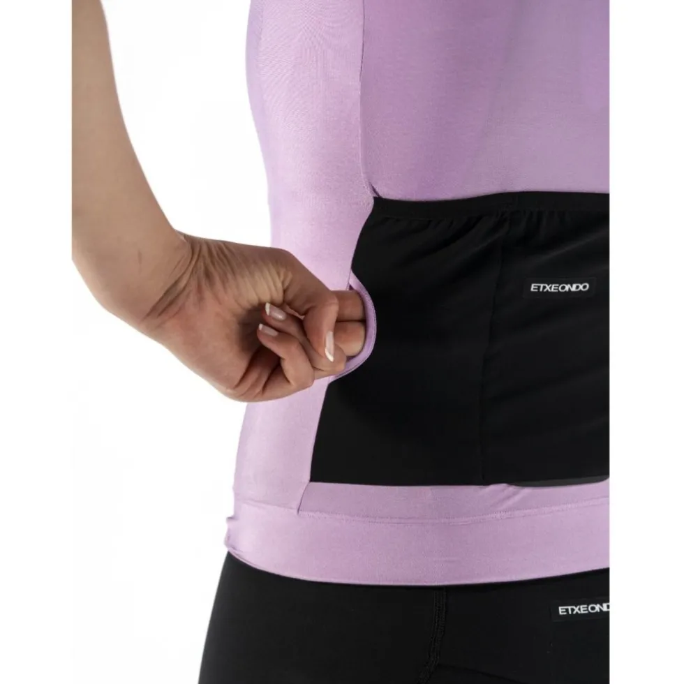 Etxeondo Alda Metálica Fietsshirt met Korte Mouwen Dames - Orchid Pink