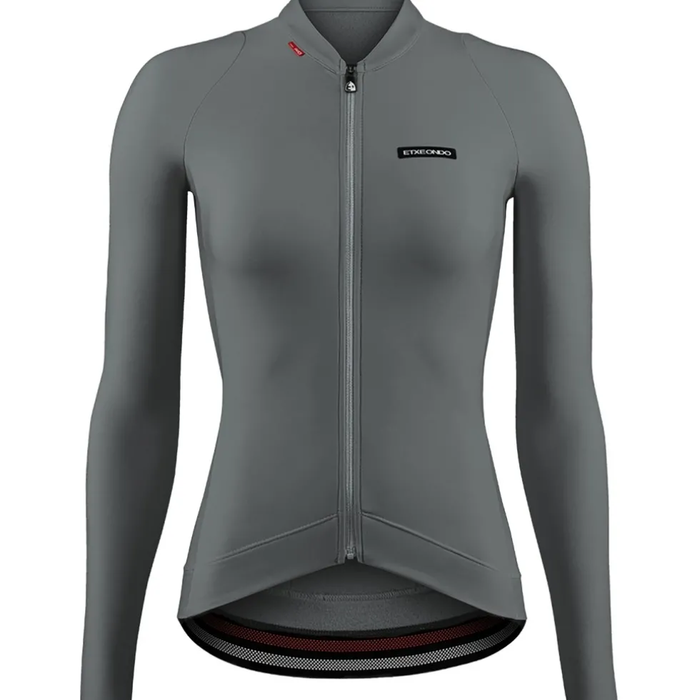 Etxeondo Alda Thermo Fietsshirt met Lange Mouwen Dames - Pearl Gray
