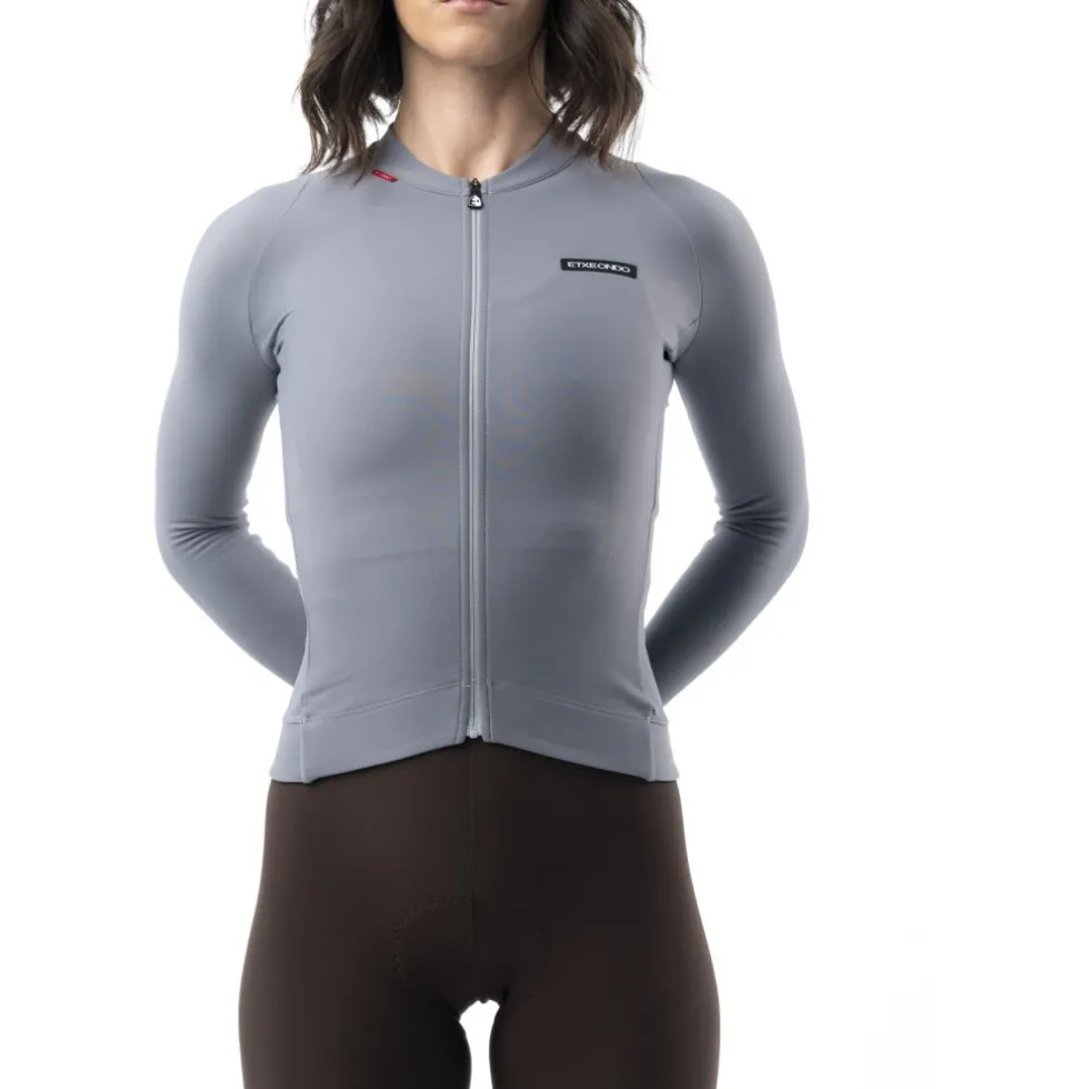 Etxeondo Alda Thermo Fietsshirt met Lange Mouwen Dames - Pearl Gray