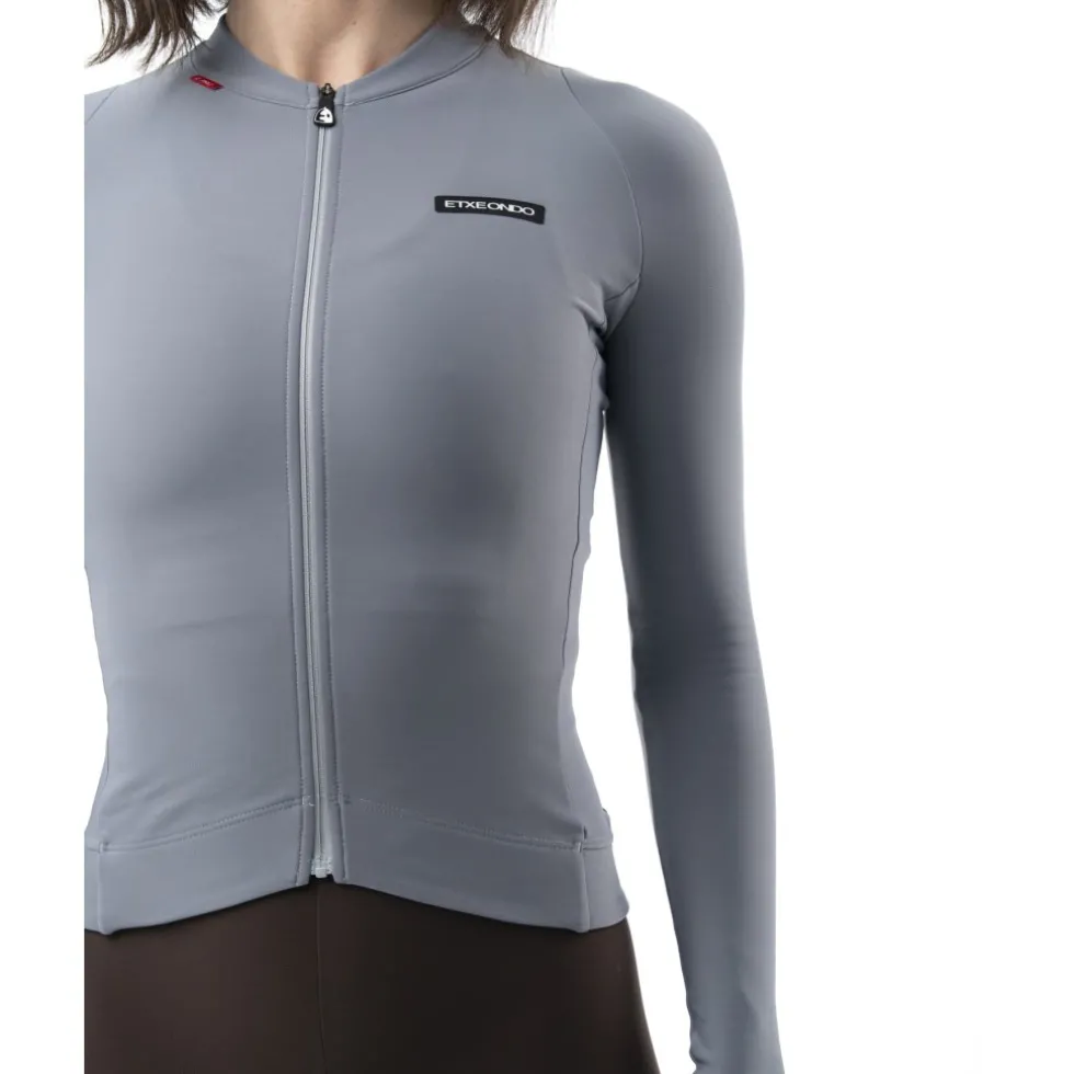Etxeondo Alda Thermo Fietsshirt met Lange Mouwen Dames - Pearl Gray