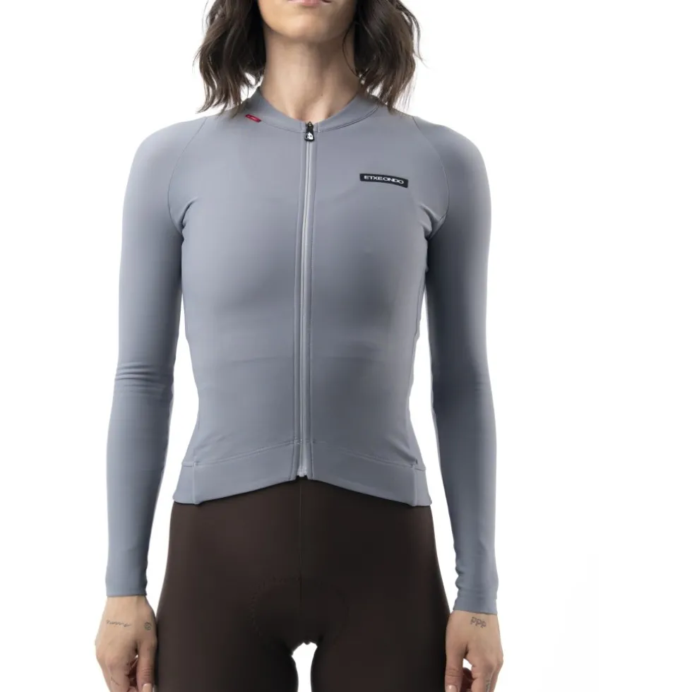 Etxeondo Alda Thermo Fietsshirt met Lange Mouwen Dames - Pearl Gray