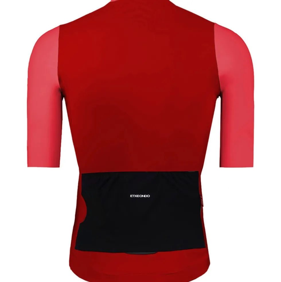 Etxeondo Alde 110 Color Edition Fietsshirt met Korte Mouwen Heren - Coral/Red