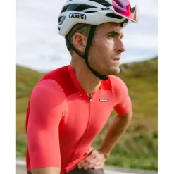 Etxeondo Alde 110 Color Edition Fietsshirt met Korte Mouwen Heren - Coral/Red