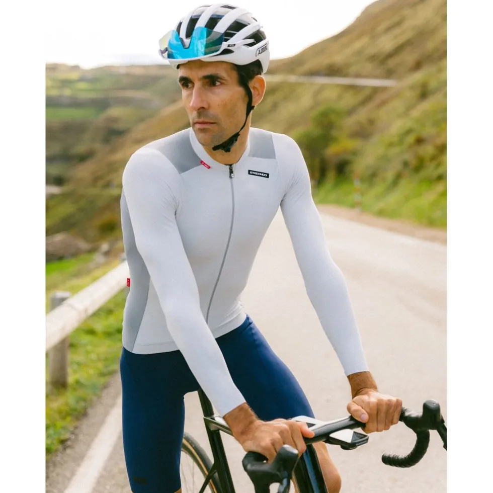 Etxeondo Alde L/S Color Edition Fietsshirt met Lange Mouwen Heren - Grey Cloud/Stone Grey