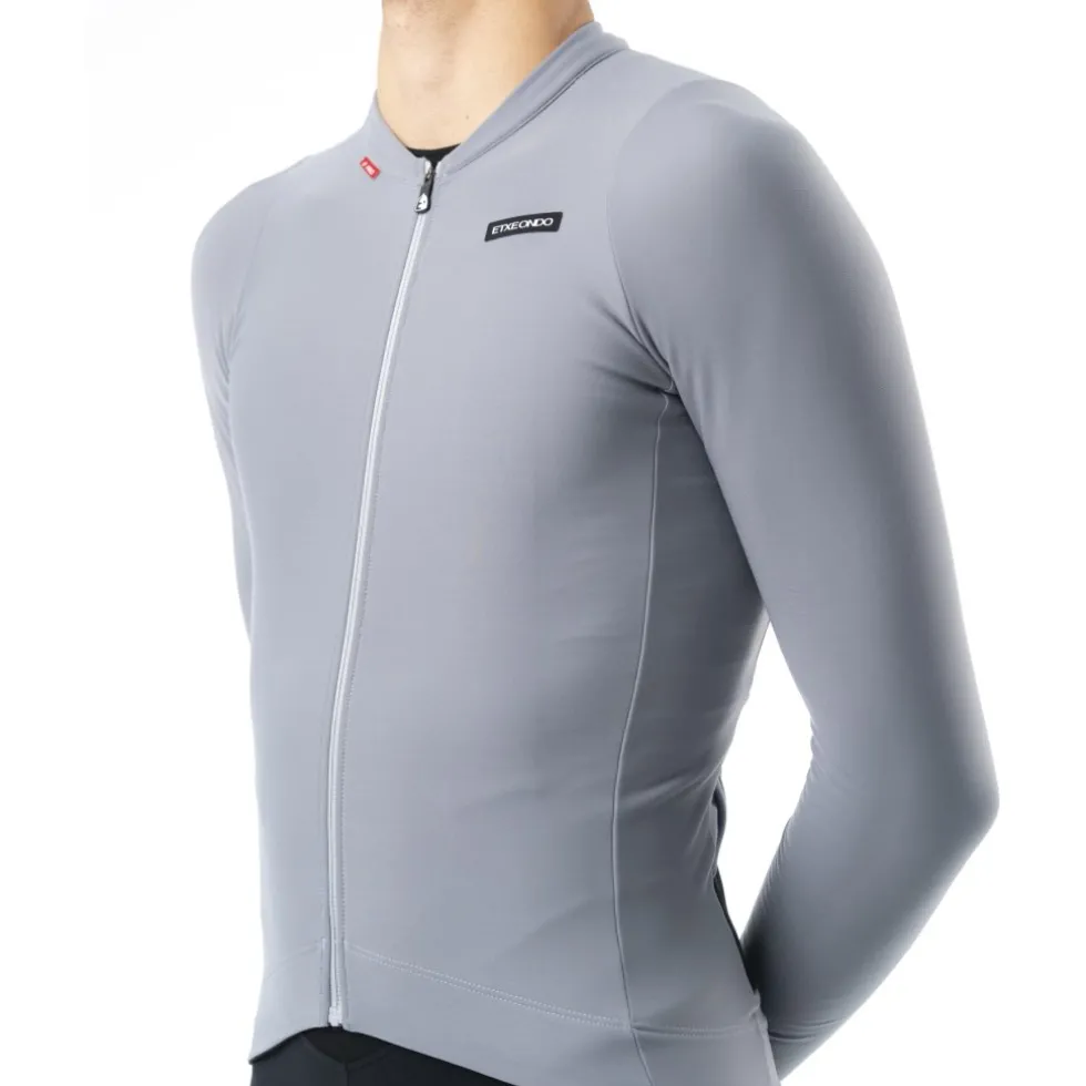 Etxeondo Alde Thermo Fietsshirt met Lange Mouwen Heren - Pearl Gray