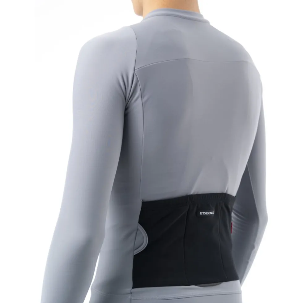 Etxeondo Alde Thermo Fietsshirt met Lange Mouwen Heren - Pearl Gray