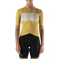 Etxeondo Bika Fietsshirt met Korte Mouwen Dames - Mustard